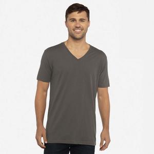 ODM/OEM T-shirts pour hommes à col en V 100% coton écologiques personnalisables 190GSM - Product Image 3