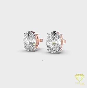 Pendientes de diamantes de corte ovalado de lujo, plata 925, pendientes de diamantes solitarios clásicos para mujer, joyería de boda - Product Image 4