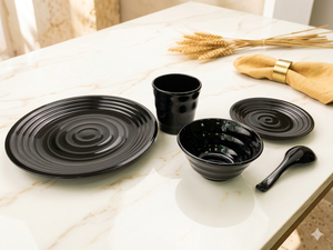 Ensemble de vaisselle MIT Eco-Friendly PGT 5 pièces : Options vibrantes — Noir - Product Image 5