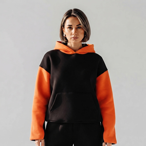Sweat à capuche ample pour femme en molleton de coton 550 GSM, style streetwear hiver, coupe oversize - Product Image 2