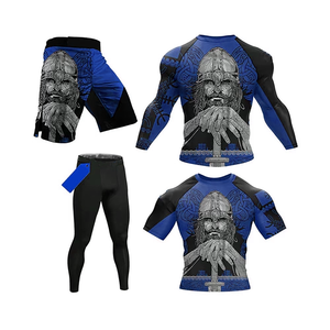 Ensemble de vêtements de sport pour hommes, style personnalisé, tissu confortable à séchage rapide, pantalon de sport, tenue de fitness, ensemble de protection contre les éruptions cutanées - Product Image 4