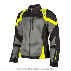Blouson Moto Rétro Vintage en Maille Respirante pour Homme avec Panneaux Réfléchissants et Blocs de Couleurs Écologiques - Product Image 4