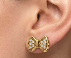 Floral asset Gold and Diamond bridal wedding luxury Fine Jewellery <b>Gift</b> diamond earing Earrings Dangle - Product Image 1