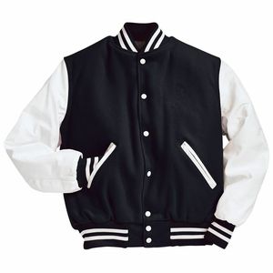 Stonefield Manufacturing Varsity Jacket-100% Wool Hooded Waterproof Reversible Cartoon <b>Print</b> Streetwear Winter Outerwear - Product Image 3