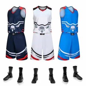 Uniforme de Baloncesto: camiseta sin mangas de poliéster transpirable y pantalones cortos con ropa deportiva de sublimación - Product Image 5