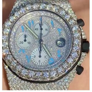 Montre de luxe entièrement sertie de diamants VVS de qualité supérieure, fabriquée en laboratoire, nouvelle collection - Product Image 1