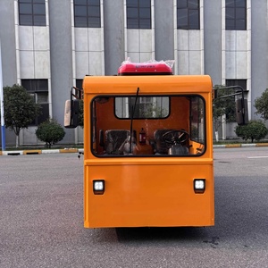 Kendaraan transportasi Flatbed listrik kustom dengan kabin dan pendingin udara muatan tugas berat - Product Image 3