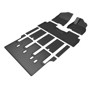 Alfombrilla de piso 3D MAXpider Custom Fit Kagu (Negra) Compatible con Kia Carnival 7 asientos 2021+ - Juego completo - Product Image 1