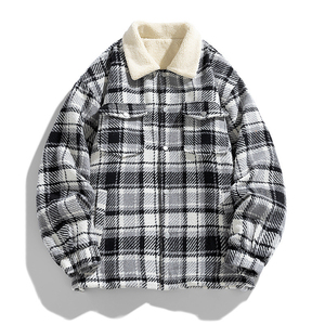Premium <b>Mens</b> Heavy Duty Cotton Plaid <b>Flannel</b> Hoodie Shirt <b>Jacket</b> Insulated Fleece Lined Thermal Outerwear Wholesale Supplier - Product Image 3