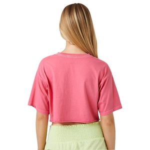 เสื้อครอปท็อปผู้หญิง คอกลม แขนสั้น ผ้าฝ้าย 100% น้ำหนักเบา ใส่สบาย ดีไซน์สวย ขายส่งราคาถูก - Product Image 3