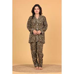 Conjunto de Pijama de Verano con Estampado Floral en Polycrép para Mujer, Ropa de Dormir Suave para el Hogar - Product Image 5