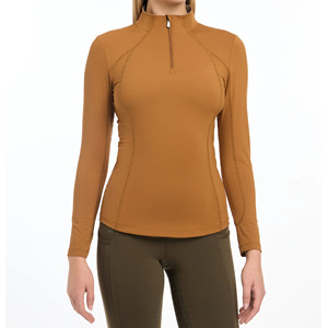 High Quality 4way Stretch Horse Riding Equestrian Shirt Top <b>Base</b> <b>Layer</b> Competition Show Shirt Polo Soft Feel Technical Fabric - Product Image 1