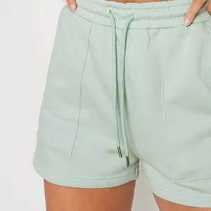 Nuevos pantalones cortos de algodón a la moda para mujer, cintura alta elástica, informales, transpirables, estilo urbano. - Product Image 5