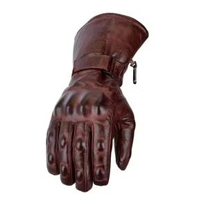 Gants de moto en cuir, gants de moto confortables à doigts complets, gants de moto d'été - Product Image 2