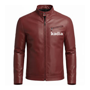 Chaqueta Cortavientos de Verano al por Mayor, Cuello Alto, Estilo Urbano, Cómoda para Motociclistas, de Piel de Oveja Genuina, Larga e Impermeable para Hombre - Product Image 2