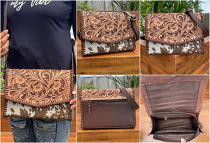 Bolsos de Mano de Cuero Vacuno con Diseño Occidental Moderno, Hechos a Mano, con Logotipo Personalizado, Novedad al por Mayor 2025, Bolsos Cruzados para Mujer - Product Image 3