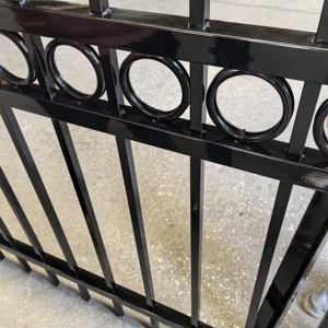 Clôtures en fer forgé de rambarde en acier de <span class=keywords><strong>zinc</strong></span> enduit de jardin de luxe léger à bas <span class=keywords><strong>prix</strong></span> - Product Image 2