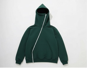 ONSTYLE Winter Wholesale Zip High Neck Hoodie Streetwear Mask <b>Pullover</b> <b>Mens</b> Oversized Heavyweight 370g Fleece Eco-Friendly - Product Image 3