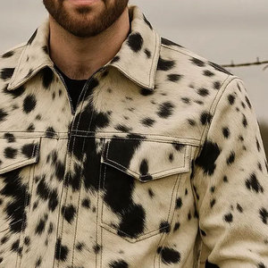 Chaqueta de Aviador de Cuero Vacuno para Hombre, Manga Larga, Diseño Premium, Aspecto Robusto, Resistente al Viento, Cálida y Elegante para Uso en Exteriores - Product Image 3