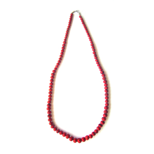 Exclusivo collar indio hecho a mano con cuentas rojas de hueso, unisex, con cuentas de colores en forma de bola, pieza de joyería llamativa al mejor precio al por mayor. - Product Image 1