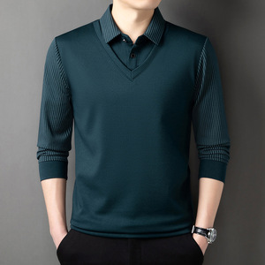 Chemise tricotée à manches courtes pour homme, infroissable, légère, séchage rapide, unie, 100% coton, nouvelle collection printemps-automne, motif ananas - Product Image 3