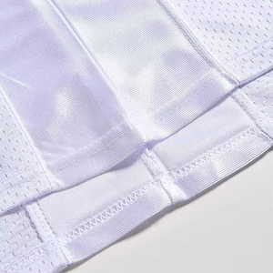 Athletic Knit Training White V-Neck Short Sleeve Mesh Soccer Jersey Breathable Mesh Custom Team Logo OEM Service - Product Image 3