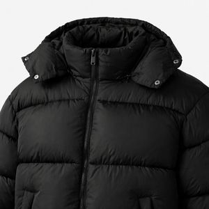 <b>Men</b> Hooded Stand Collar Puffer Jacket Custom Streetwear Winter Waterproof Eco-Friendly Warm Quilted Coat - Product Image 2