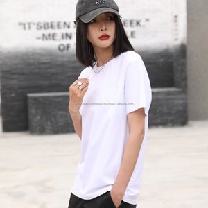 T-shirt unisexe 180gsm 95% coton 5% Spandex O-Neck Streetwear respirant avec motif uni en tissu tricoté teint - Product Image 1