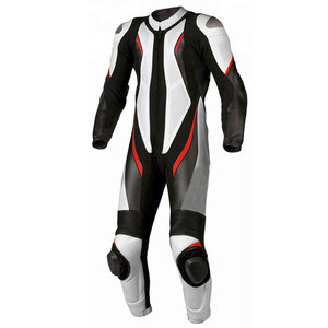 Traje de Motociclismo de Cuero para Hombre, Manga Larga, Diseño con Bloques de Color, Transpirable, Ignífugo, Impermeable, Cortavientos, para Todas las Estaciones - Product Image 2