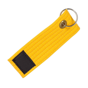 Embroidered Belt <b>Key</b> Holder For Martial Arts Karate Jiu Jitsu Taekwondo Custom Keychain Black Belt Training Accessory - Product Image 1
