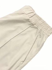 Pantalon de costume décontracté pour homme, coupe droite, taille élastique, en polyester et coton tissé, teint en pièce, style uniforme - Product Image 4