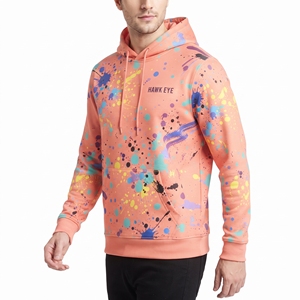 Men's Sublimated Sports Pullover <b>Hoodie</b> Cotton Polyester Breathable Custom Sweatshirt with Pockets for <b>Running</b> Gym Training - Product Image 3