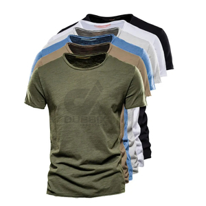 T-shirt sportif à manches courtes pour homme, imprimé long, 100 % polyester, écologique, col rond, coupe ample, tissu Oxford 150g - Product Image 1