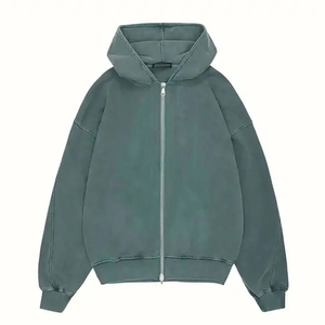 Ensemble de survêtement streetwear pour homme, effet délavé, avec sweat à capuche et pantalon de jogging, logo personnalisé, fabricant de tenues de jogging en coton - Product Image 5