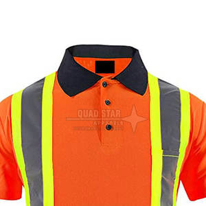 Ropa de seguridad para exteriores, ropa de trabajo transpirable, polos para hombre, MOQ bajo, nuevo diseño, polos de trabajo. - Product Image 3