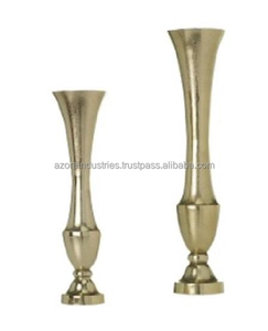 Jarrón de lujo de Metal de calidad superior en decoración cuadrada para el hogar florero de Metal decorativo de boda para sala de estar por Azora Industries - Product Image 5