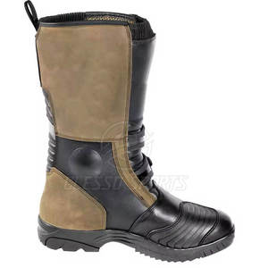 Botas de Motocicleta Impermeables Antideslizantes de Cuero para Hombre, Zapatos de Motocicleta de Cuero - Product Image 5