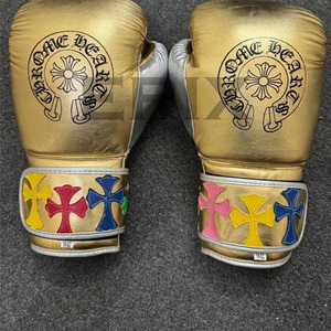 Best Quality <b>Chrome</b> Heart Boxing Gloves Made in Gen Leather For Best Training Sparring Custom logo Fight - Product Image 2