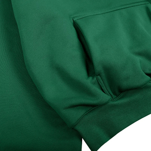 Sweat-shirt à capuche vert 100 % coton pour homme – Haut décontracté en molleton de coton avec poche kangourou sur le devant - Product Image 5