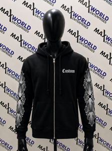 Custom <b>Men</b> Winter Casual <b>Pullover</b> Hoodie Printed Premium Knitted Cotton Fleece Soft Warm Eco-Friendly 370g Front Personalized - Product Image 2