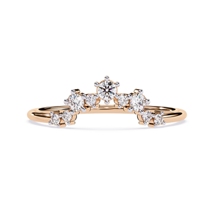 Bague en or 10 carats de qualité supérieure avec diamant de laboratoire taille ronde et certification IGI – Style tendance, classique et élégant pour femme - Product Image 2