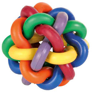 Juguete de Pelota Anudada Multicolor de 7 cm para Mascotas, Perros, para Masticar y Jugar - Product Image 1