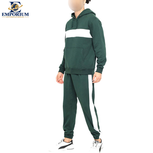 Survêtements de sport pour hommes, best-sellers, service OEM, design de qualité supérieure, ensembles de survêtements à capuche vert color block pour hommes - Product Image 3