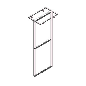 Exhibidor de Azulejos Vertical en Forma de L, de Techo, para Carga Ligera, con Focos, de Hierro Metálico Pulido - Product Image 2