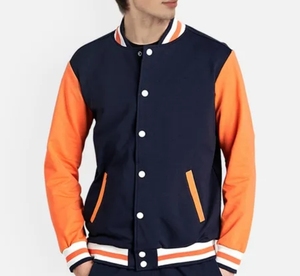 Veste universitaire personnalisée à la demande, corps en laine, manches en cuir avec broderie pour les marques de vêtements streetwear - Product Image 5