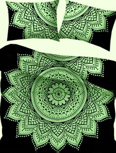 Edredón Funda nórdica Tamaño Queen Algodón Decoración para el hogar Ropa de cama Cubierta Reversible Flor Hermosa Mandala por Consignadores indios - Product Image 6