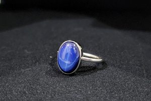 Blue Sapphire Star <b>Ring</b> Oval Gemstone 22K <b>Gold</b> Filled 925 Sterling Silver Personalized Gift <b>Ring</b> Elegant Jewelry - Product Image 6