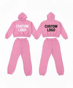 Ensemble de survêtement 2 pièces personnalisé avec logo, sweat à capuche et pantalon de jogging, fourniture en gros, OEM ODM - Product Image 1