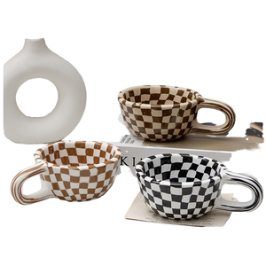 Tasse à café rétro en céramique de haute qualité, 101-200 ml, écologique, compatible micro-ondes, avec poignée ergonomique, pour usage domestique, Lelyi - Product Image 4