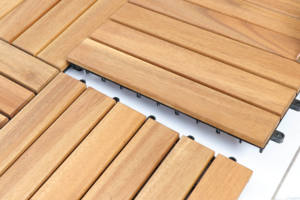 Azulejos de cubierta entrelazados de madera de acacia moderna Acabado natural Pisos antideslizantes para exteriores de Vietnam - Product Image 4